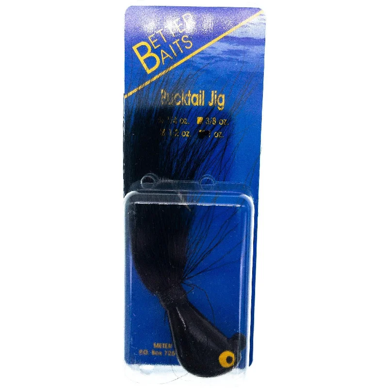 Better Baits Bucktail 1 oz Black/Black