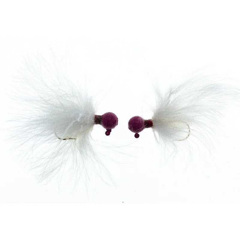 Better Baits Hand-Tied Marabou Jigs 1/4 oz Pink/White Qty 2