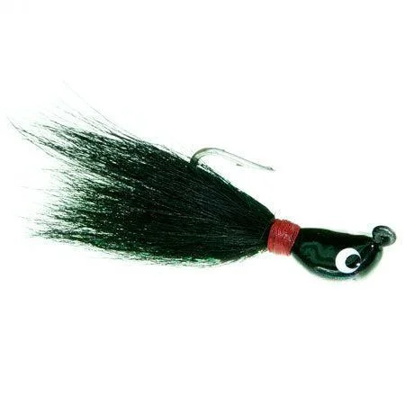 BOONE TOUT BUCK TAIL 2/0 1/4 OZ BLACK BUCKTAIL SILVER