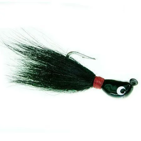 BOONE TOUT BUCK TAIL 4/0 1/2 OZ BLACK BUCKTAIL SILVER