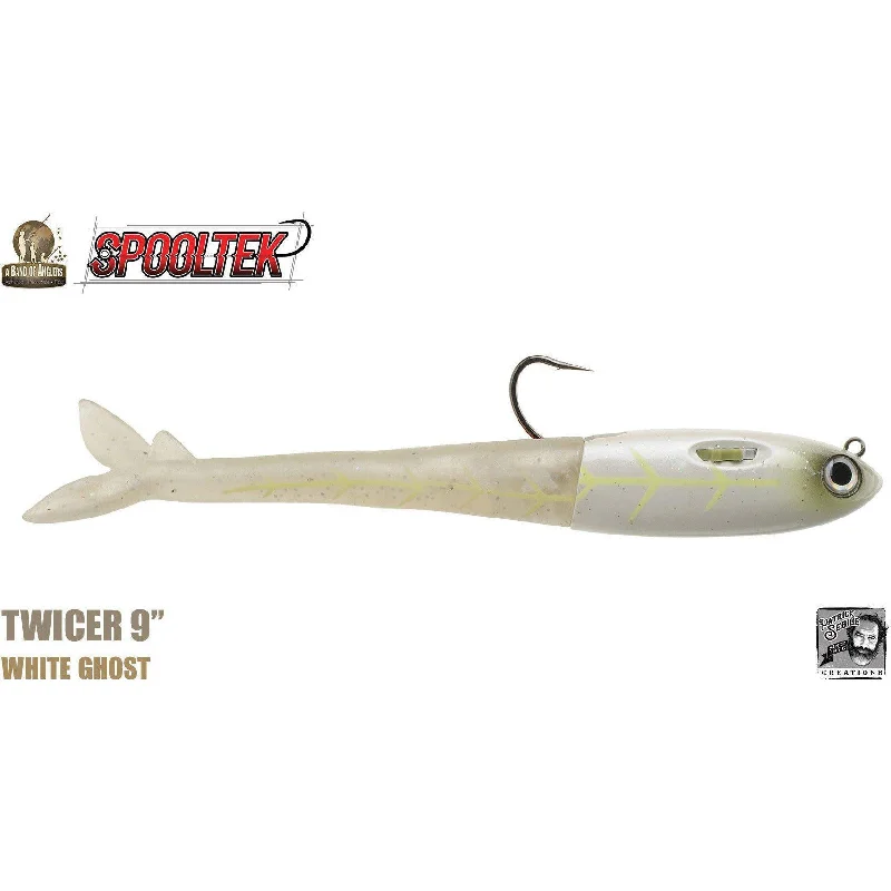 Spooltek Twicer 9" 4-1/2 oz. #7/0 Extra Heavy White Ghost