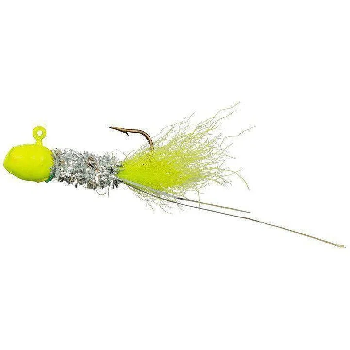 Slaters Crappie Jigs 8S8T-16 1/16 Oz Chartreuse/Silver 12/Card