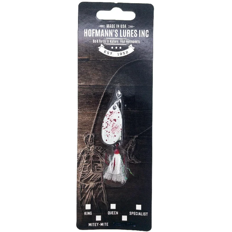 Hofmanns Lures Spinners C2 1/6 oz w/tail White/Red