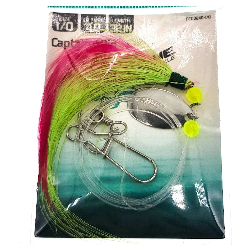 Hurricane Captain Rig Chartreuse/Pink 40# Mono 1/0 Hook