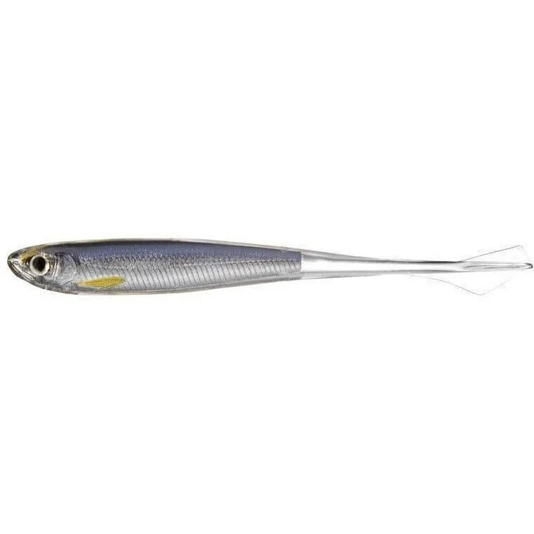 LiveTarget ICT Ghost Tail Minnow- Drop Shot, 3 3/4 ", Silver/Smoke