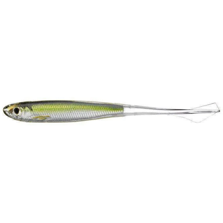 LiveTarget ICT Ghost Tail Minnow Drop Shot GTM130SK951 5" Silver/Smoke Qty 3