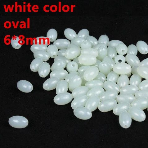 white oval 6x8mm