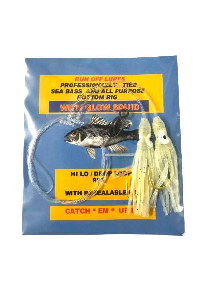 Run Off Lures Hi/Lo Seabass Squid Rigs