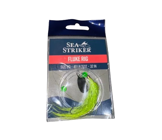 Sea Striker Fluke Rig Bucktail w/ Spin Blade (Assorted Colors/Sizes)