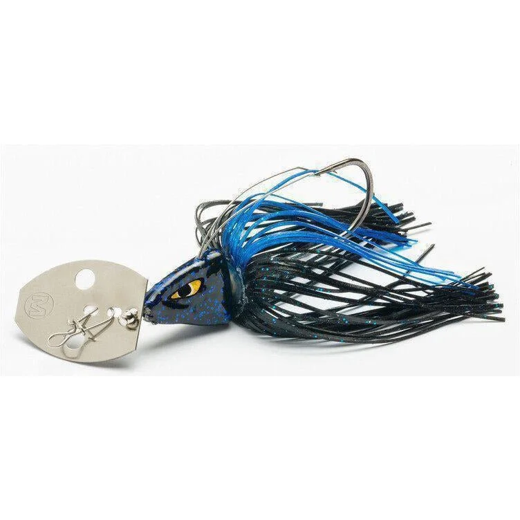 Mustad Skatter Shad Blade Jig WSS608 Black/ Blue 1/2 Oz Qty 1