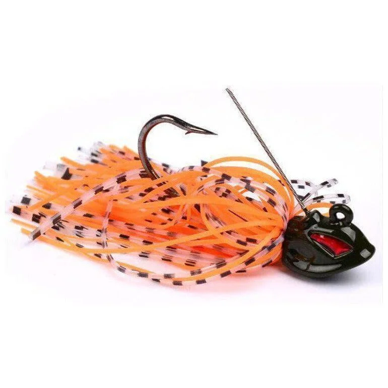 FAS Weedless Jig W/Skirt 1/2 Oz Black/Orange/Black & White Qty 1