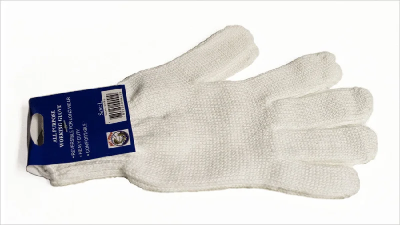 Gloves - White Nylon/Polyester Gloves