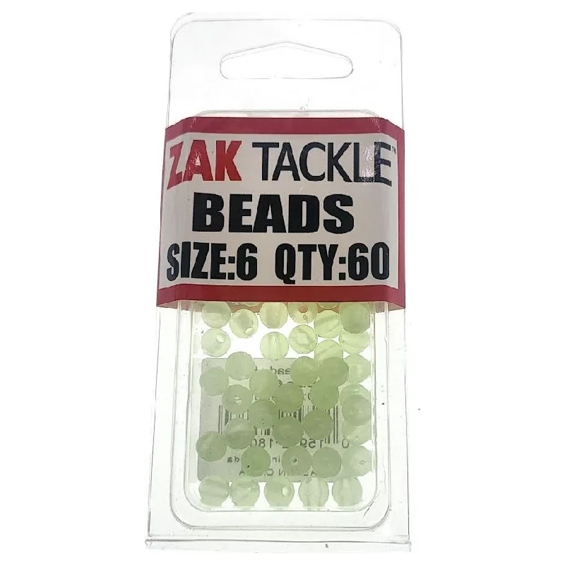 Zak Tackle Beads Sz 6 Qty 60