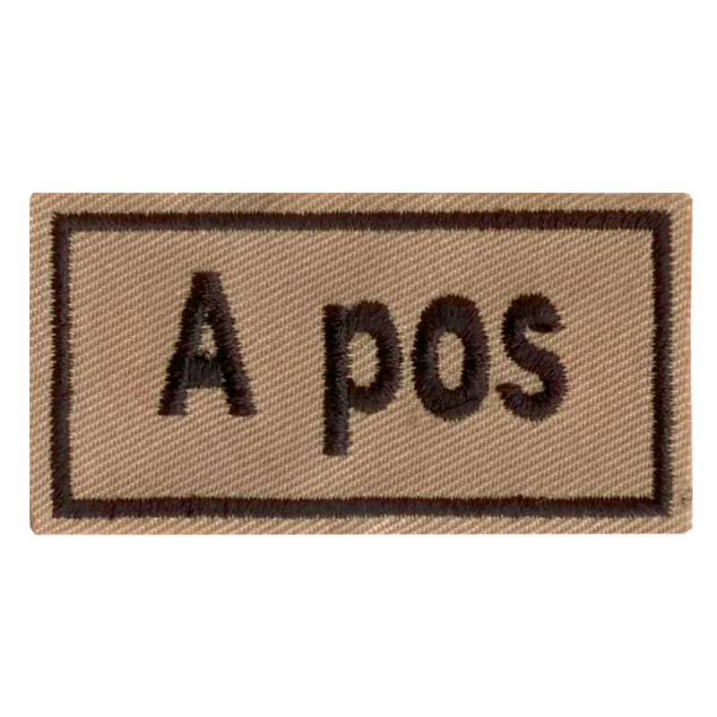 Blood Type Patch A pos. khaki