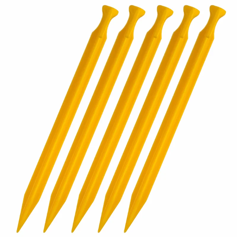 ABS Plastic Tent Stakes 30 cm 6 Pack yellow