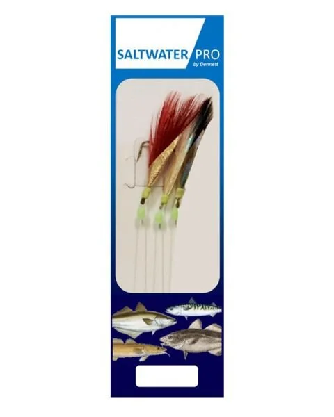 Dennett Saltwater Pro 3 Hook Assorted Slasher Rigs