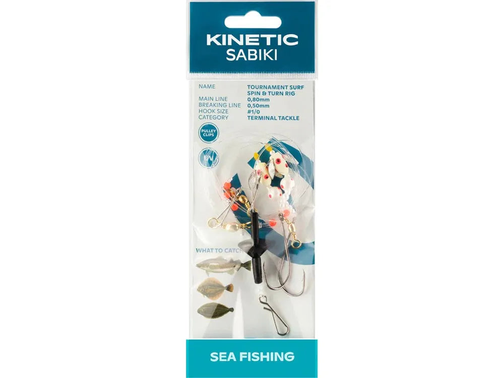 Kinetic Sabiki Surf Spin & Turn Rig Pearl 1/0