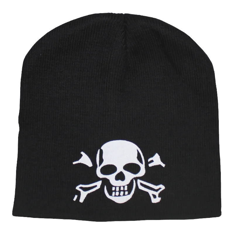 Knitted Beanie with Skull