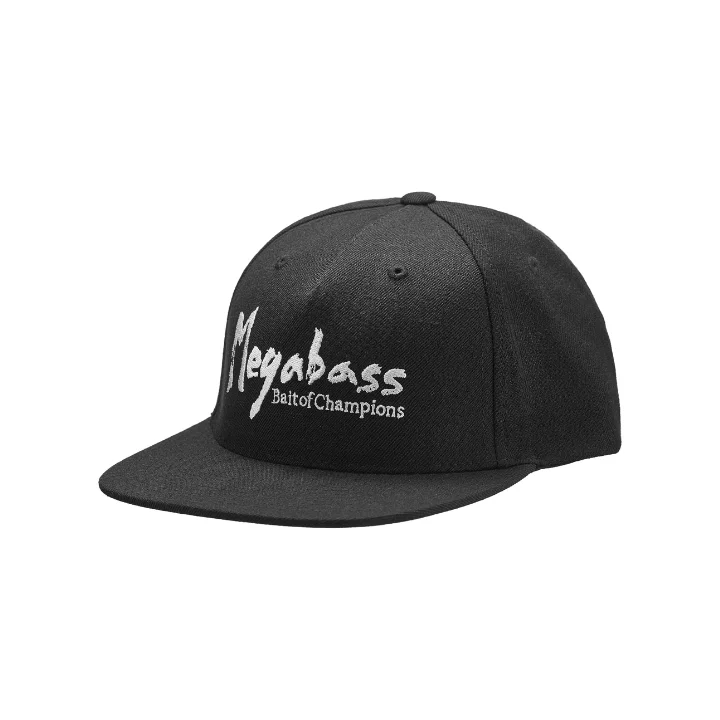 Megabass Brush Black/White Snapback Hat