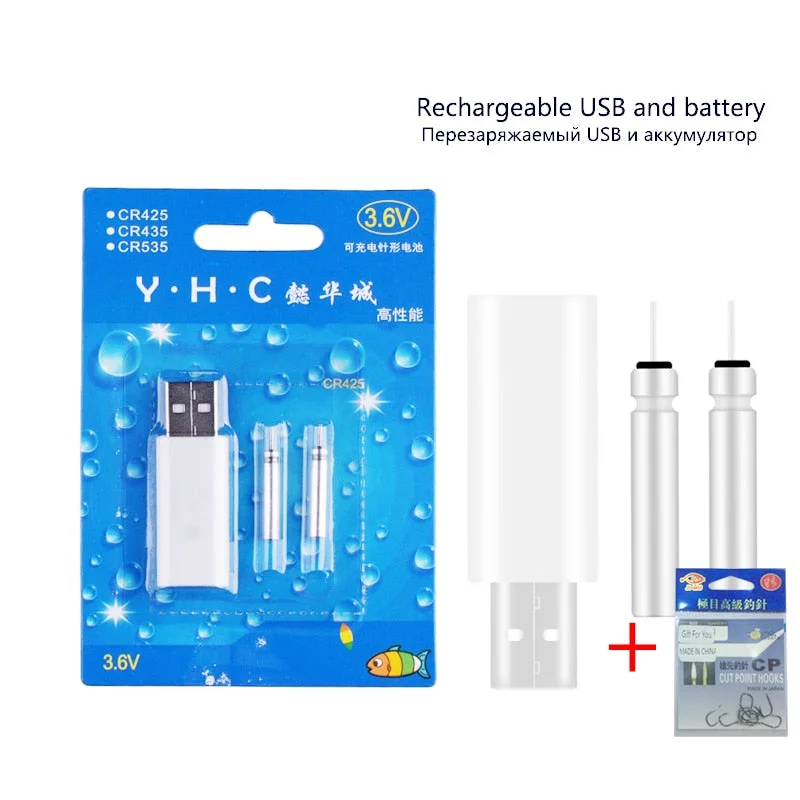 USB Charging Station + 2 fishing float battery rods