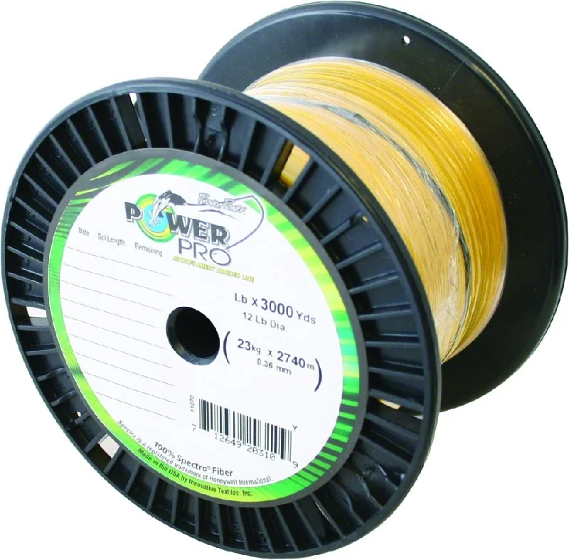 PowerPro Braided Spectra Fiber Line Hi-Vis Yellow - 40LB - 3000 Yds