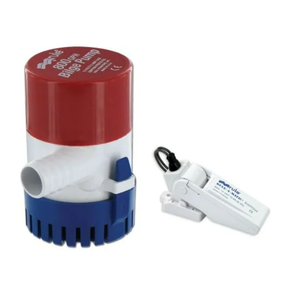 Rule - 800 GPH Round Bildge Pump (Manual) & Rule-A-Matic Float Switch 12V