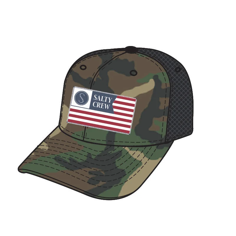 Salty Crew Freedom Flag Retro Trucker