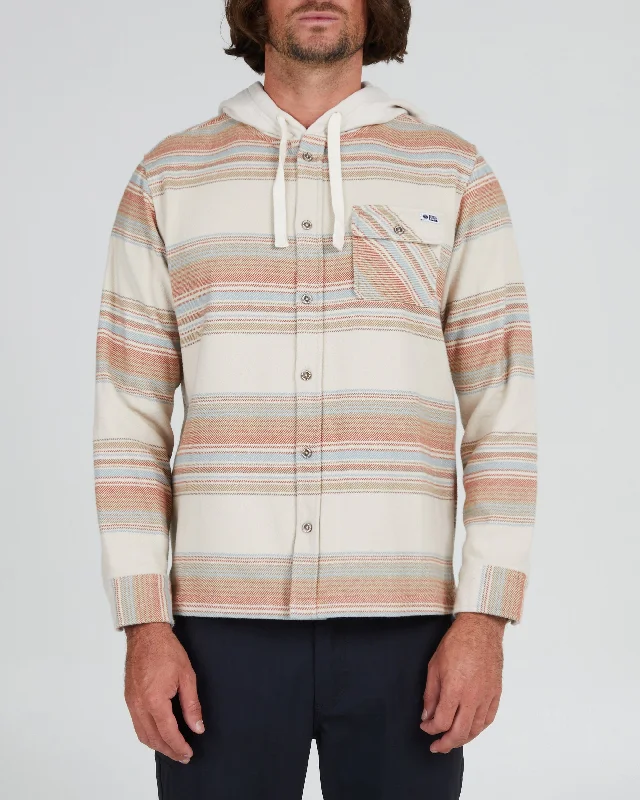 Salty Crew Outskirts Flannel Hooded Woven Shirt