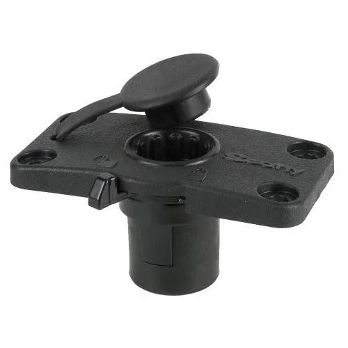 SCOTTY 244L-BK 244 Locking Flush Deck Mount with Rain Cap