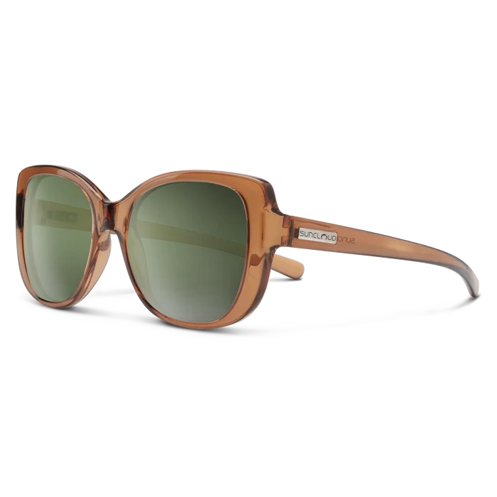 Transparent Brown Frame Polarized Gray Green Lens