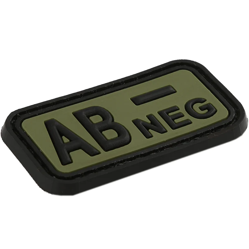 TAP 3D Blood Type Patch Rubber AB Neg forest