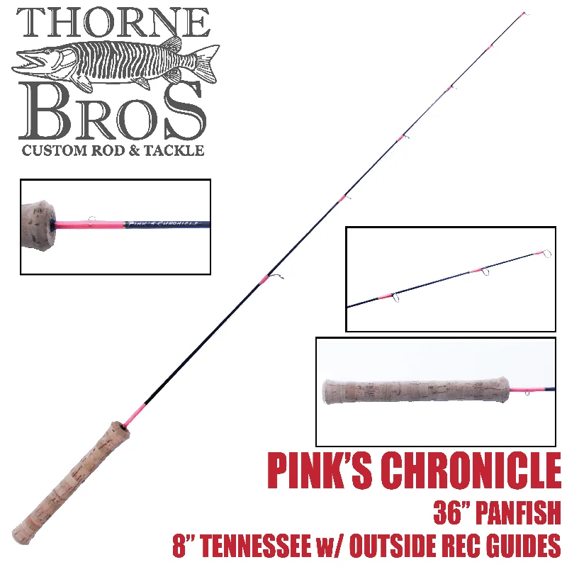 Thorne Brothers Custom Ice Rod - Crappie Chronicles "Pink's Chronicle"