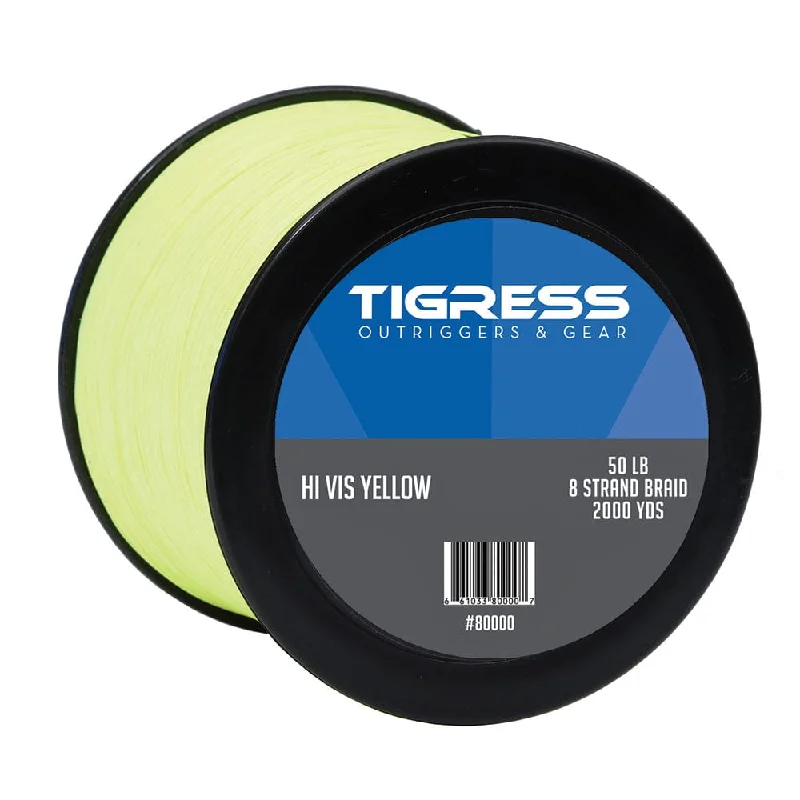 Tigress High- Visibility 50lb Kite Braid - Yellow