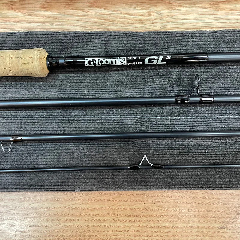 USED Loomis GL3 9ft 8wt 4pc fly rod