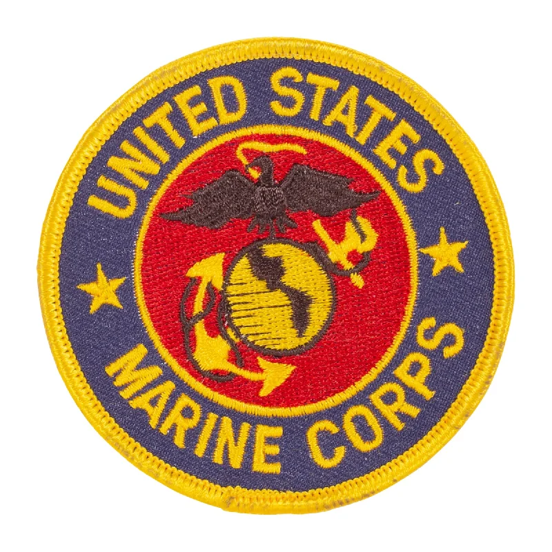 USMC Patch Round blue/gold/